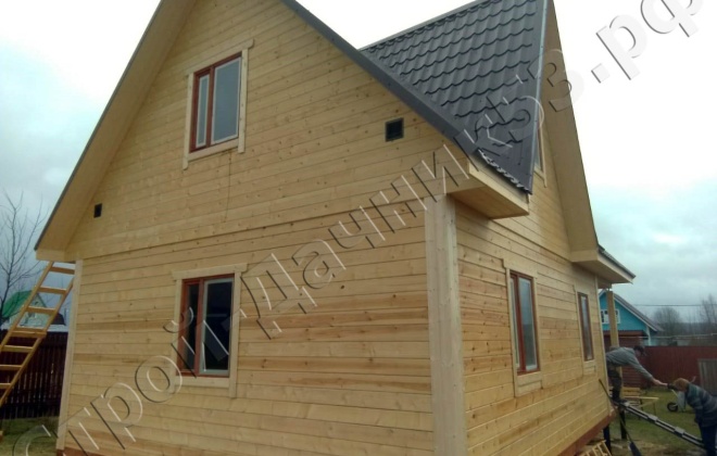 4 Брусовой дом К-14 6×9, 92 м², Московская область, Можайский район, деревня Синичино, ДНП Лесная поляна (4)